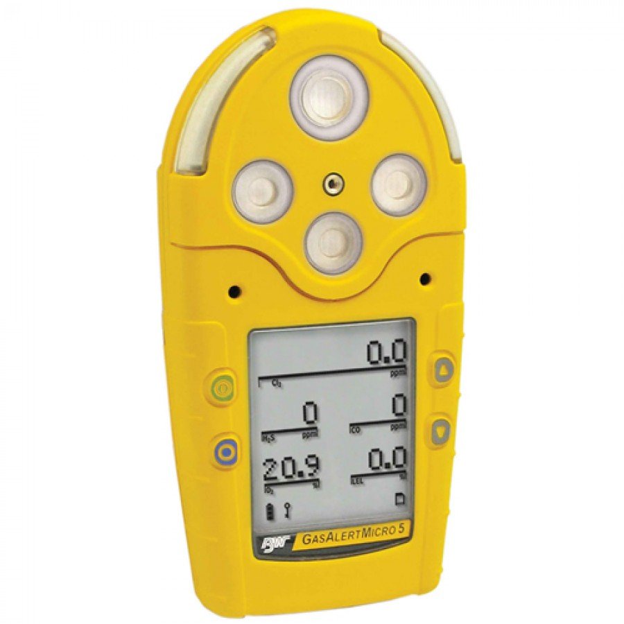 BW Technologies GasAlert Micro 5 PID M5PID Gas Detector With PID Photoionization Detector For VOCs Volatile Organic Compounds