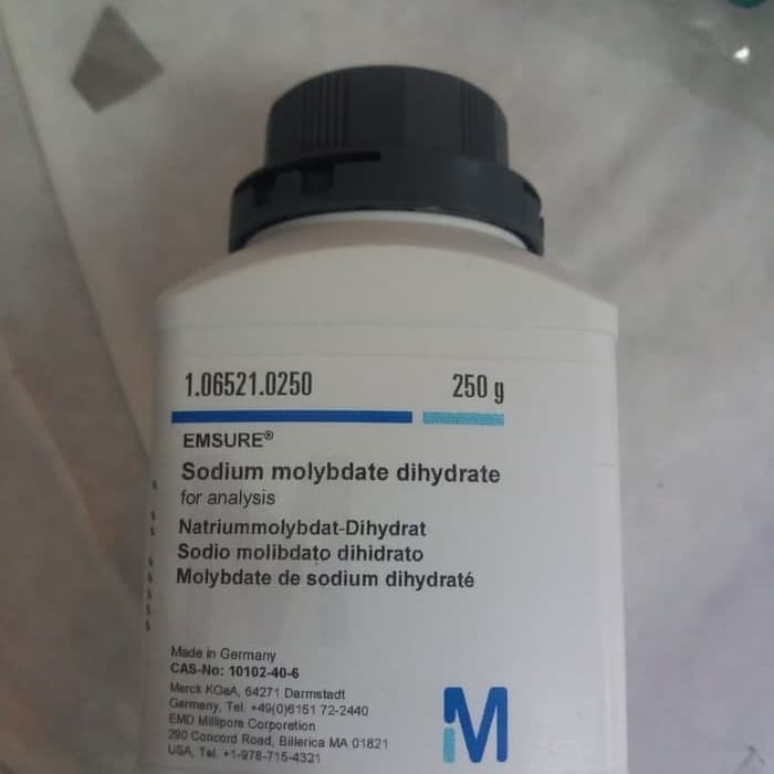 MERCK 1.06521.0250 Sodium Molybdate Dihydrate for Analysis 250 gram