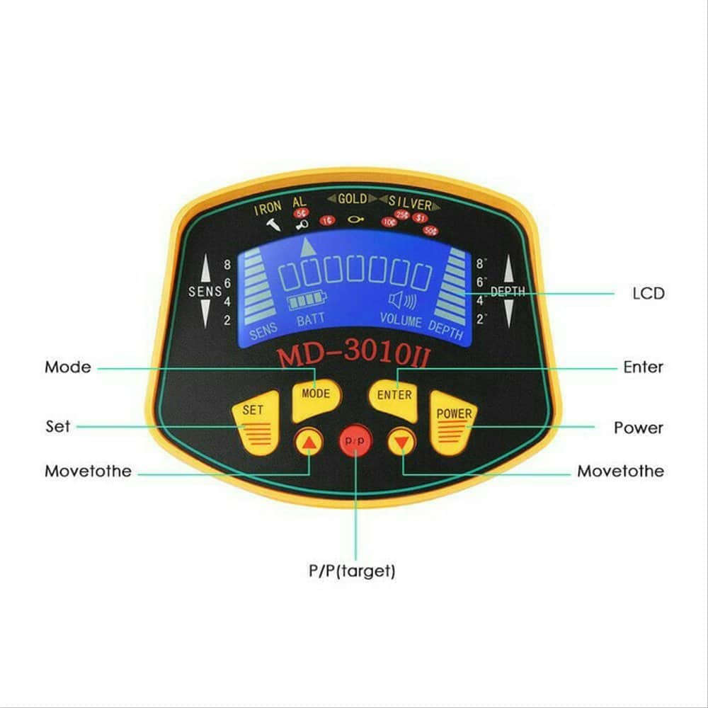 Detektor Emas Logam Metal Gold Detector MD3010II