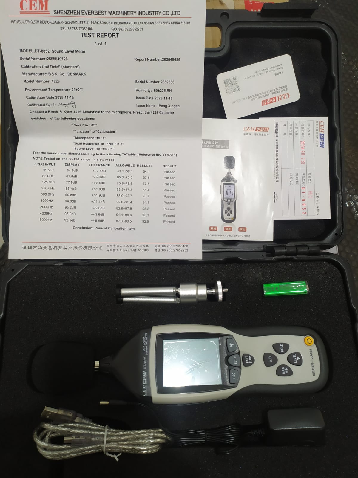 CEM DT-8852 Sound Level Meter 3