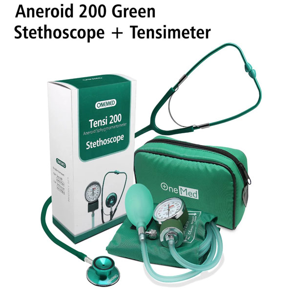 Aneroid 200 Tensimeter & Stetoscope Green