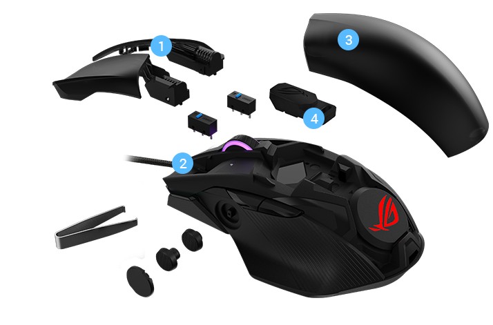 Mouse Asus ROG Chakram Core Wired Gaming RGB Lighting - Image 3