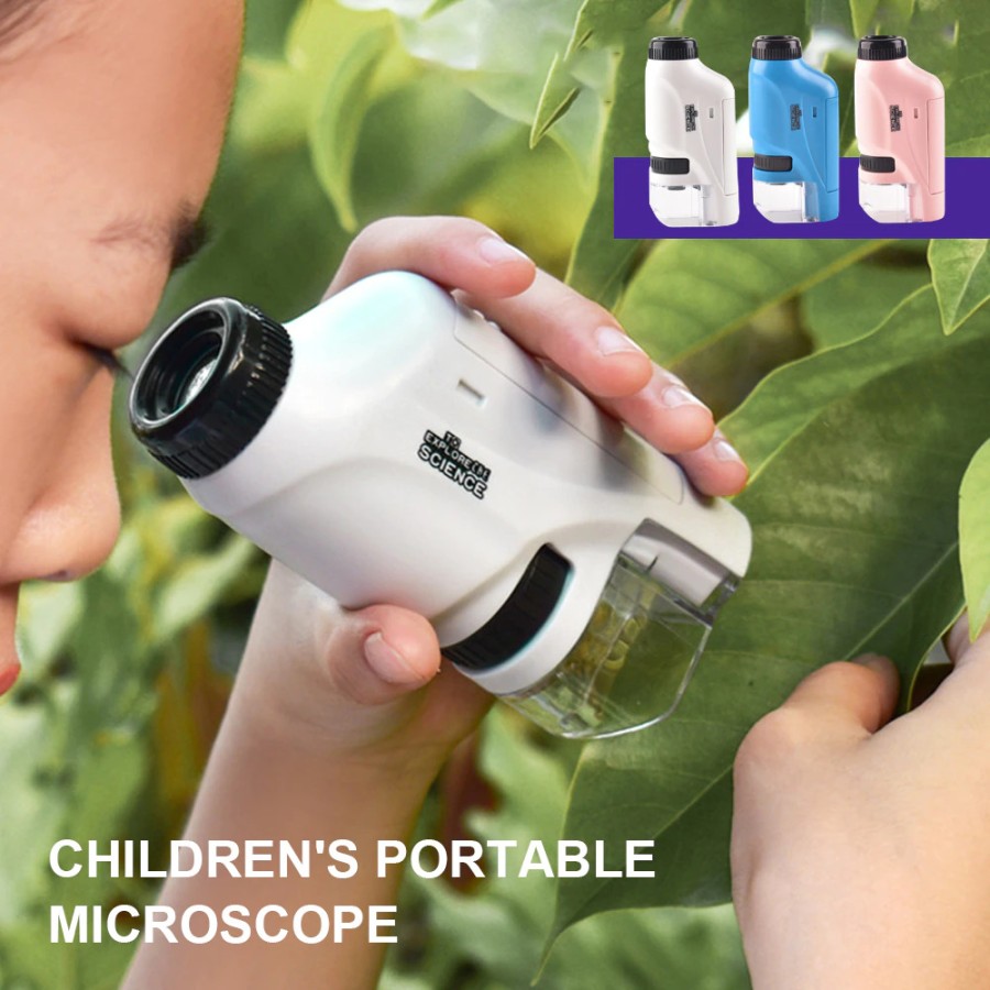Linmora Mikroskop Mini Pocket Lab Microscope 60x 120x Magnification X4 - Image 4