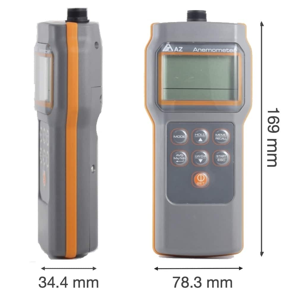 AZ 8905 Mini Vane Wind Speed Air Flow Meter - Image 3
