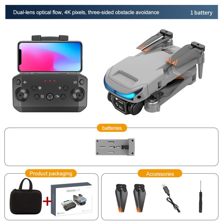 Drone Camera XT9 4K HD 360 Flying Around FREE Bag - E88 Pro - Image 7