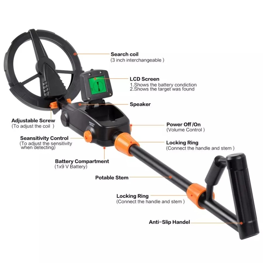 MD1008A Metal Detector Underground Scan Pendeteksi Emas Bawah Tanah - Image 4