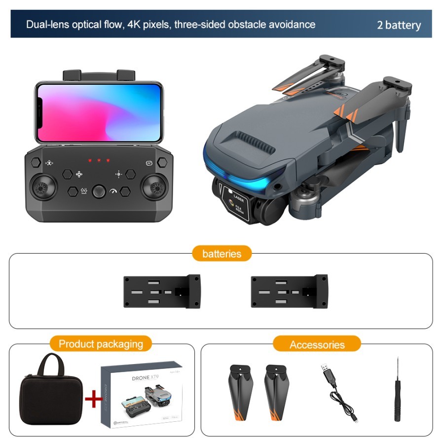Drone Camera XT9 4K HD 360 Flying Around FREE Bag - E88 Pro - Image 4