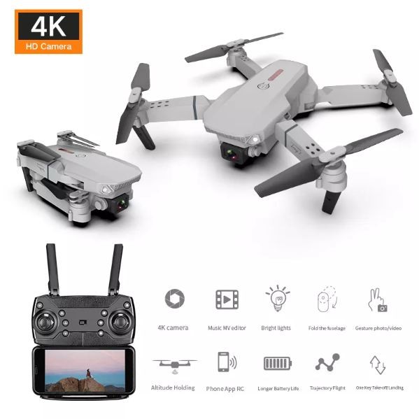 Drone Camera XT9 4K HD 360 Flying Around FREE Bag - E88 Pro - Image 3