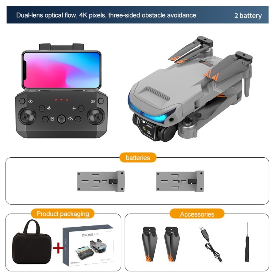 Drone Camera XT9 4K HD 360 Flying Around FREE Bag - E88 Pro - Image 6