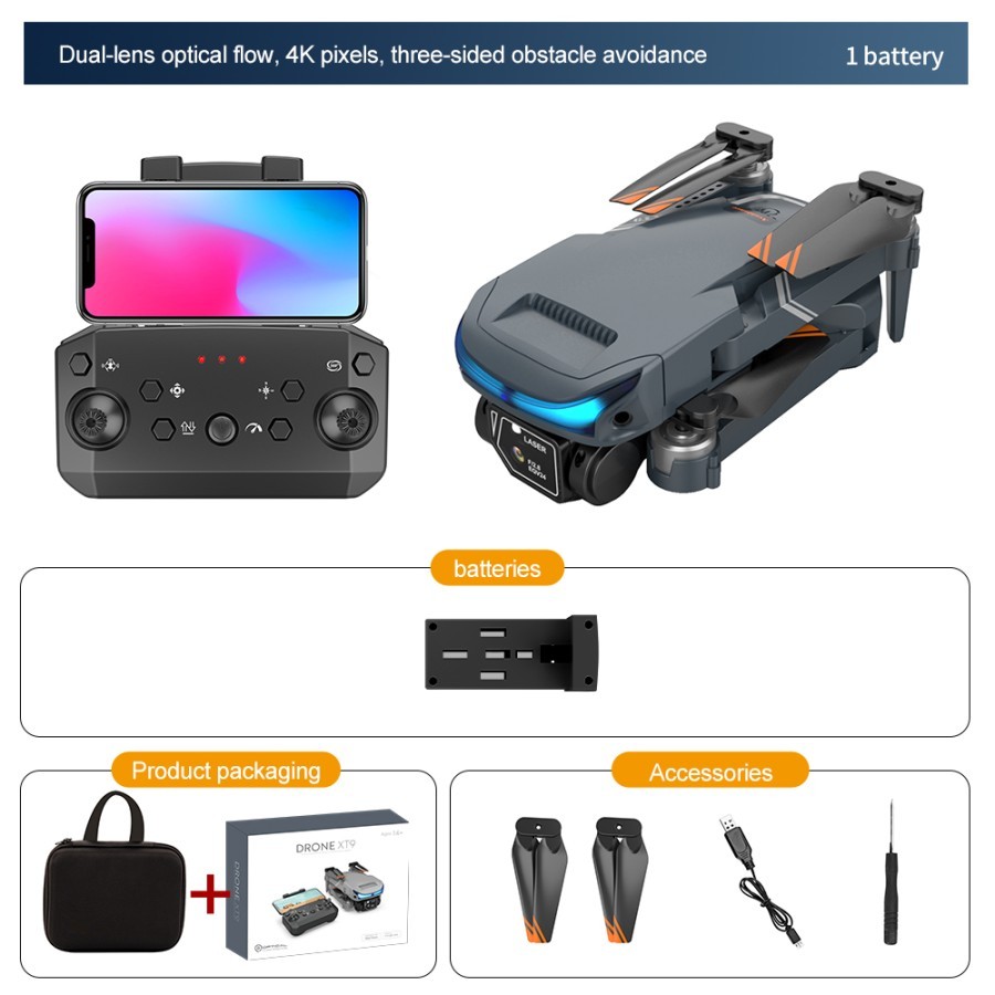 Drone Camera XT9 4K HD 360 Flying Around FREE Bag - E88 Pro - Image 5