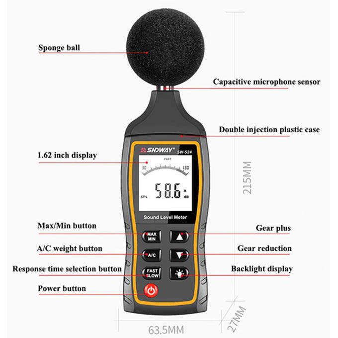Sndway SW524 Sound Level Meter Data Logger - Image 5