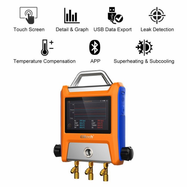 Elitech EMG-20V Intelligent 2 Valves Digital Manifold - Image 3