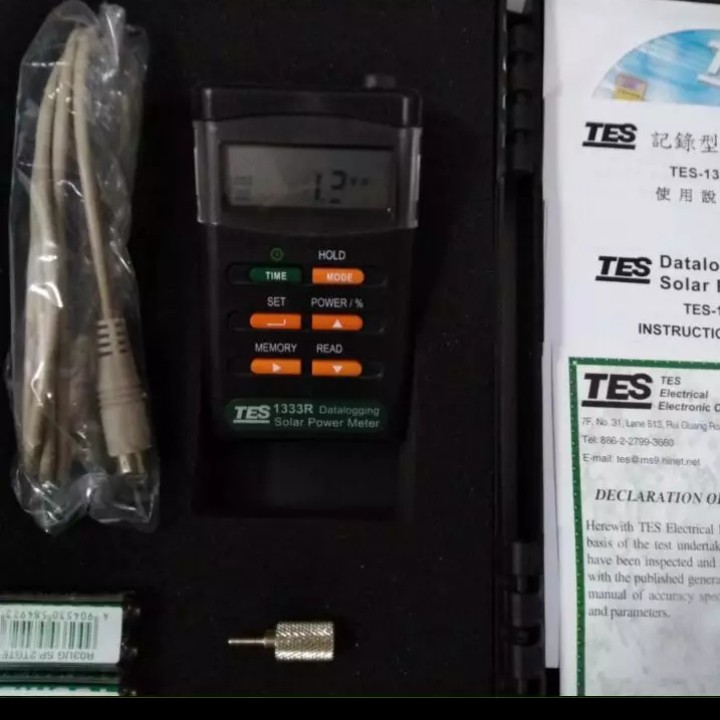 TES-1333R RS-232 Interface Datalogging Solar Power Meter - Image 4