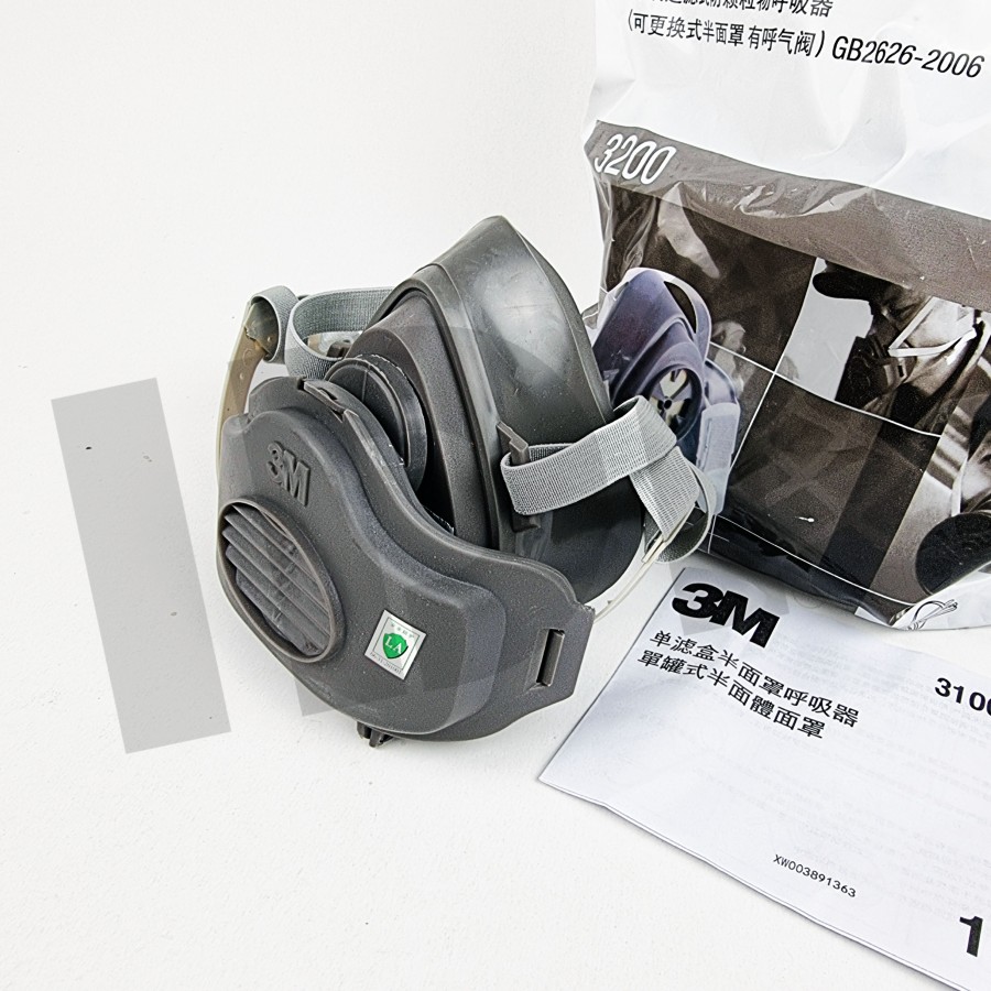 Masker 3M 3200 Set Half Face Mask Respirator Single Cartridge