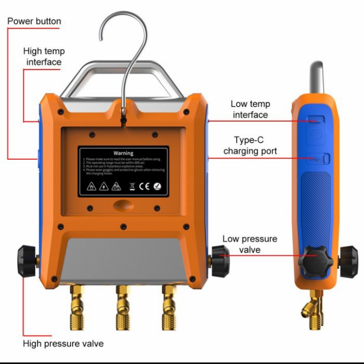 Elitech EMG-20V Intelligent 2 Valves Digital Manifold - Image 2