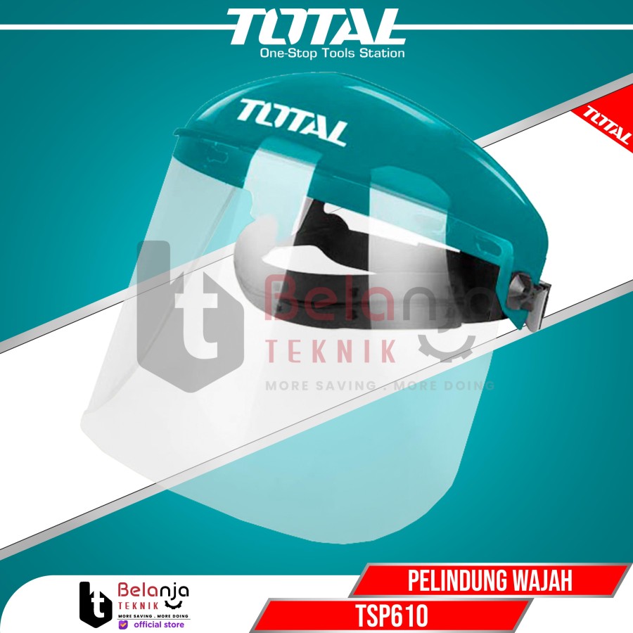 Total Face Shield Pelindung Wajah Safety Mask Bahan Tebal Solid TSP610