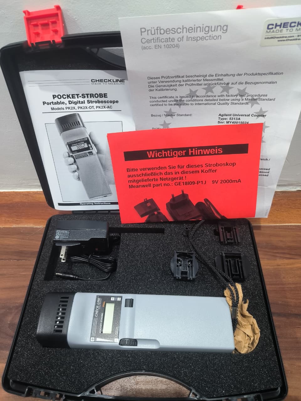 Checkline PK2X Pocket Stroboscope Complete Kit 1