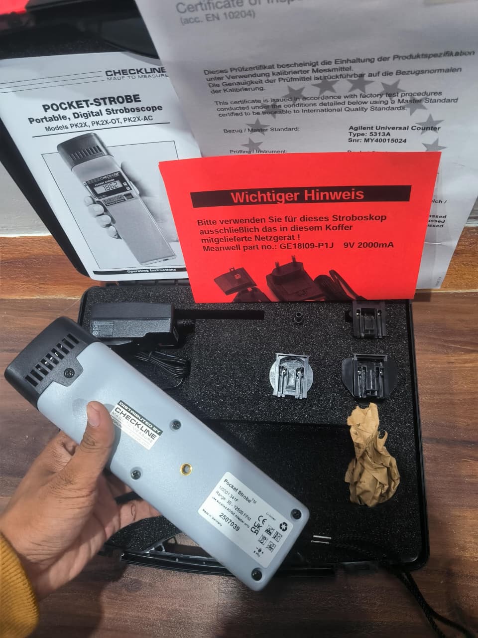 Checkline PK2X Pocket Stroboscope Complete Kit 3