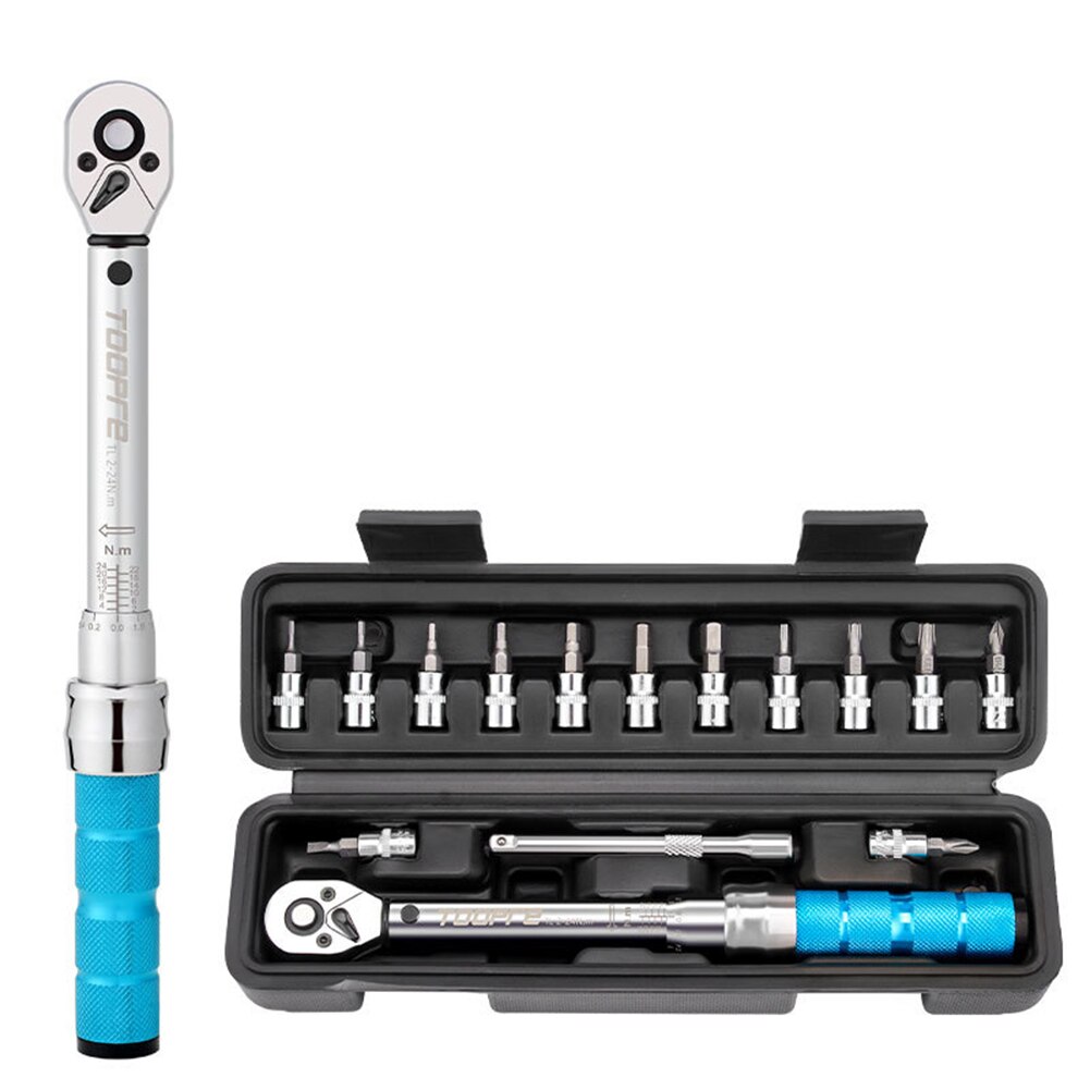 Set Alat Reparasi Kunci Pas Torque Wrench Two-way Spanner 2-14nm 25PCS