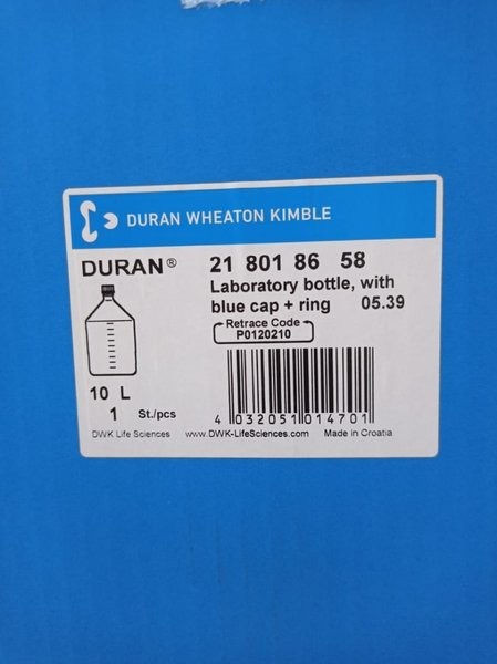 Laboratory Bottle Clear 10000 Ml - Image 2