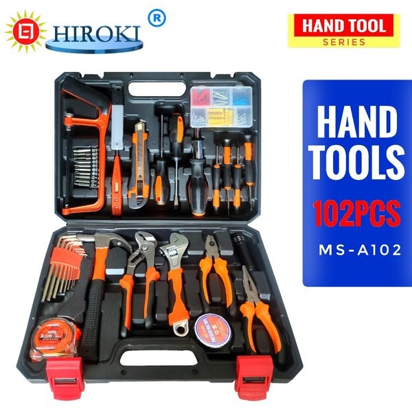 HIROKI MS-A-102 TOOLKIT SET 102 pcs TOOL KIT pertukangan HAND TOOLS