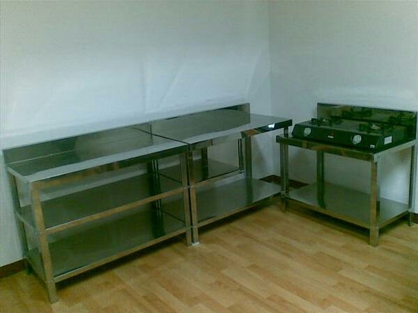 3 set meja dapur stainless steel