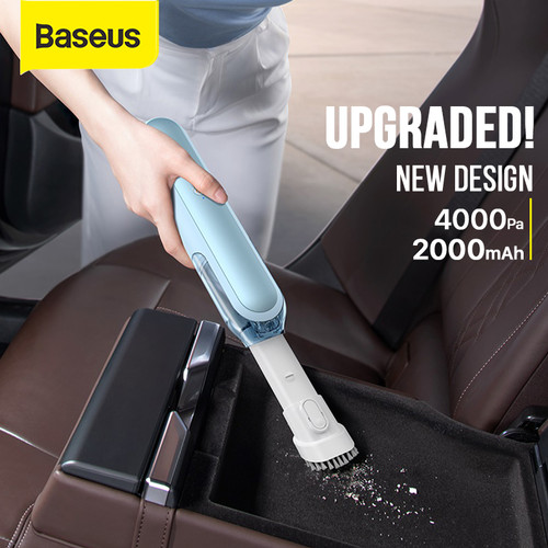 BASEUS A1 VACUUM CLEANER PORTABLE PENYEDOT PENGHISAP DEBU MOBIL RUMAH - Biru Muda - Image 3