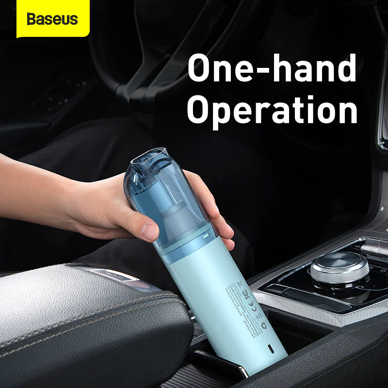 BASEUS A1 VACUUM CLEANER PORTABLE PENYEDOT PENGHISAP DEBU MOBIL RUMAH - Biru Muda - Image 2