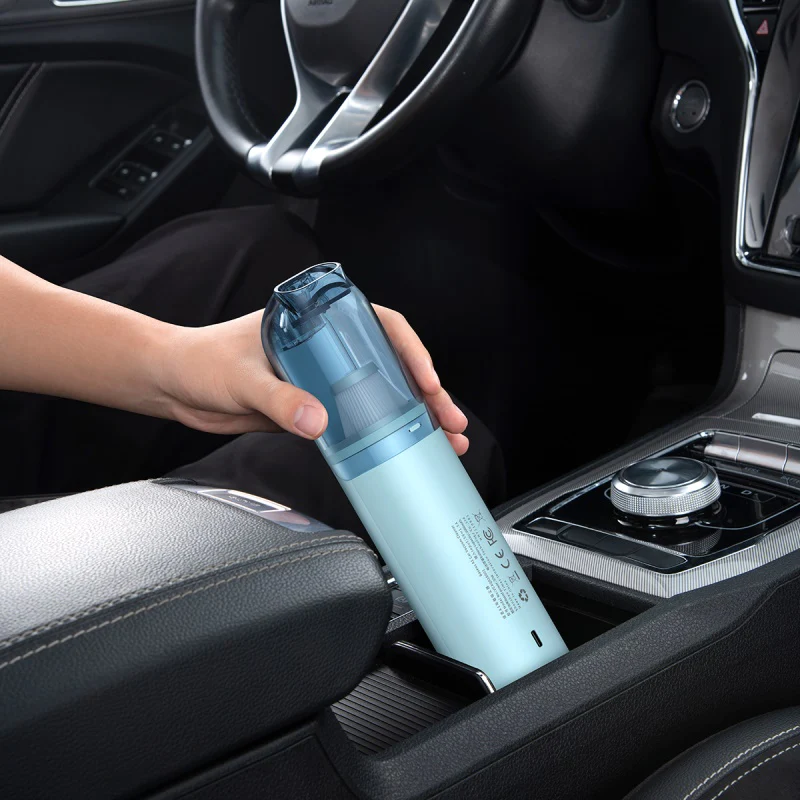 BASEUS A1 VACUUM CLEANER PORTABLE PENYEDOT PENGHISAP DEBU MOBIL RUMAH - Biru Muda