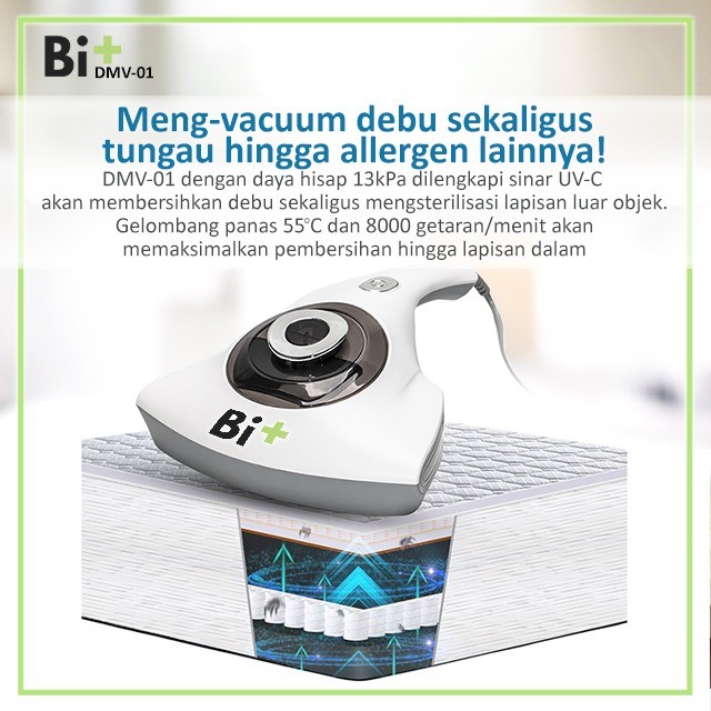 Bi+ DMV01 Bed Vacuum Cleaner UV Anti Mite Dust