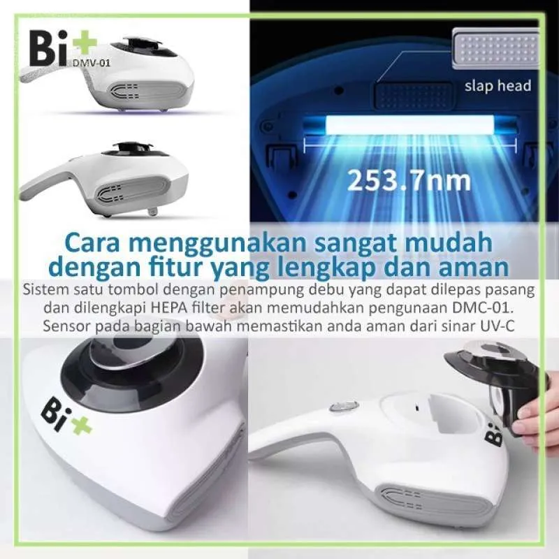 Bi+ DMV01 Bed Vacuum Cleaner UV Anti Mite Dust - Image 3