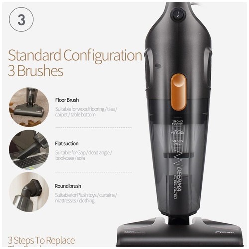 DEERMA DX115C PORTABLE 2IN1 SILENT VACUUM CLEANER - Image 2