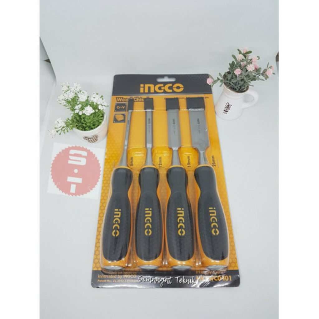 Jual WOOD CHISEL PAHAT KAYU CRV HEAVY DUTY SET 4 pcs INGCO Harga Murah 2026