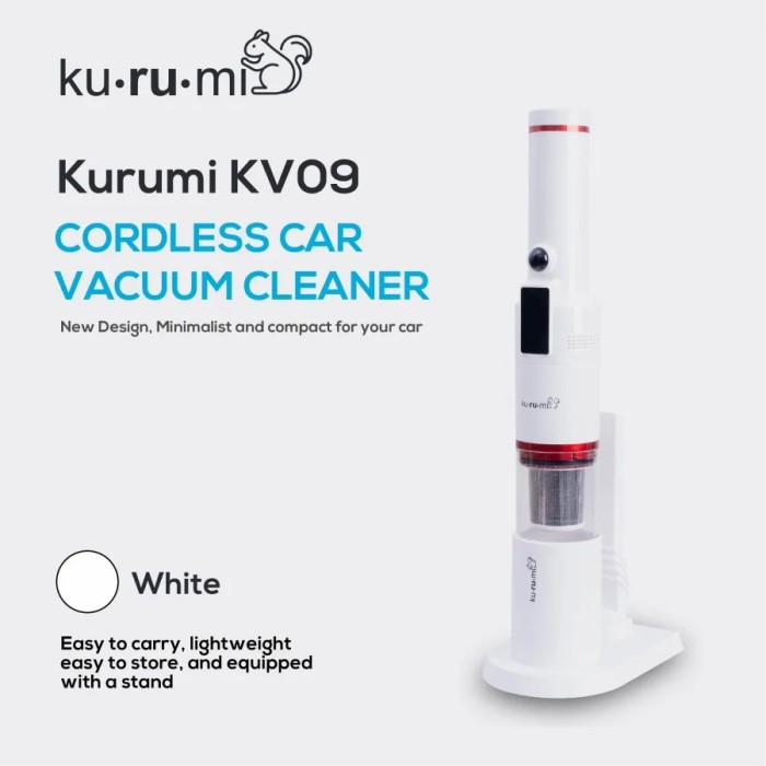 Kurumi KV 09 Cordless Car Vacuum Cleaner Mobil