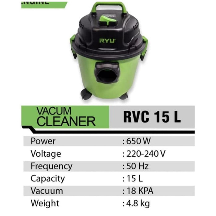 Vacuum Cleaner / Vacum Cleaner RYU RVC 15 L / RVC15 Penyedot debu - Image 3