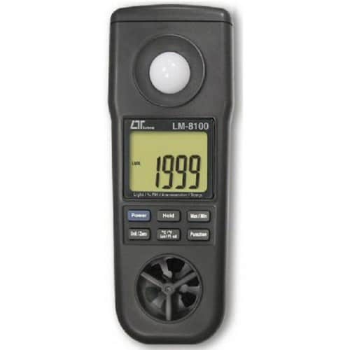 Lutron LM-8100 Anemometer Humidity Light Meter Thermometer