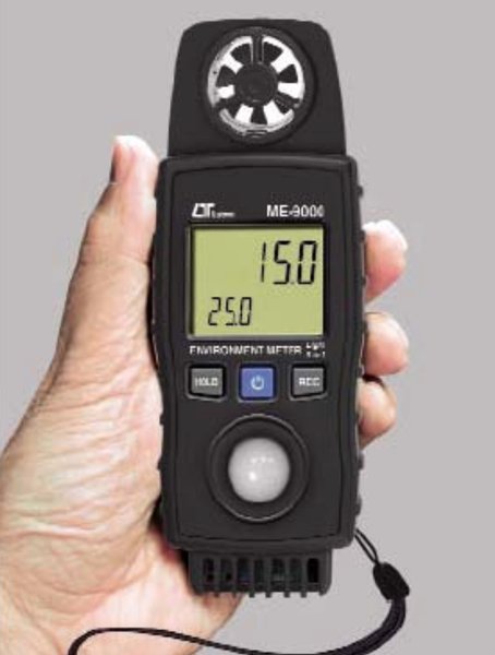 Lutron ME-9000 Environment 9in1 Anemometer Light Lux Meter - Image 2