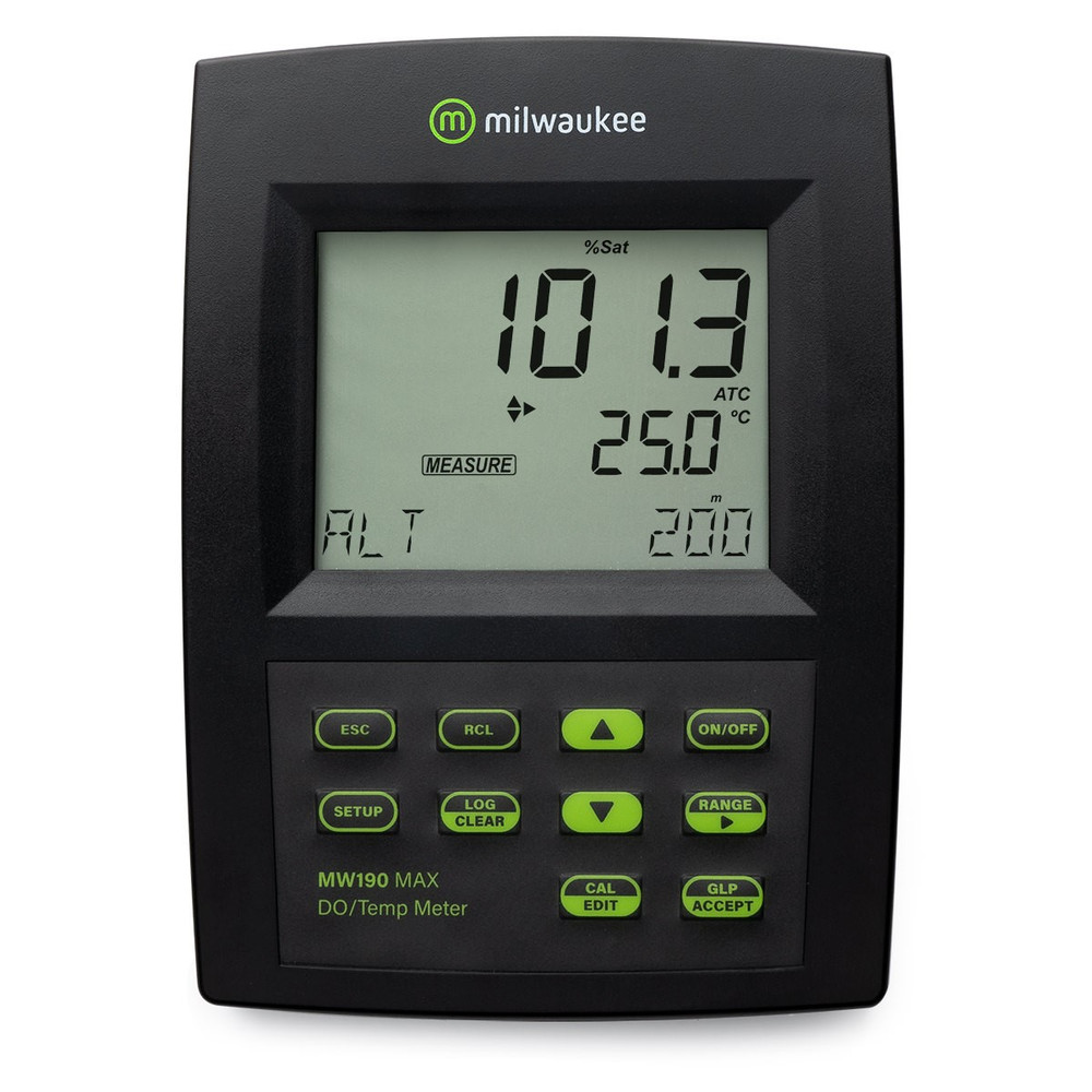 Milwaukee MW190 MAX + Probe Dissolved Oxygen Meter DO Meter