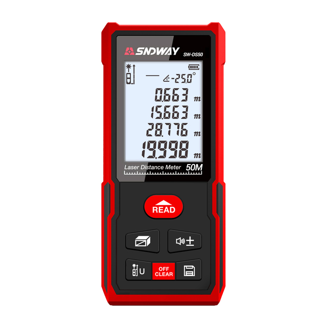 Sndway SW DS50 50m Laser Digital Rangefinder Distance Meter