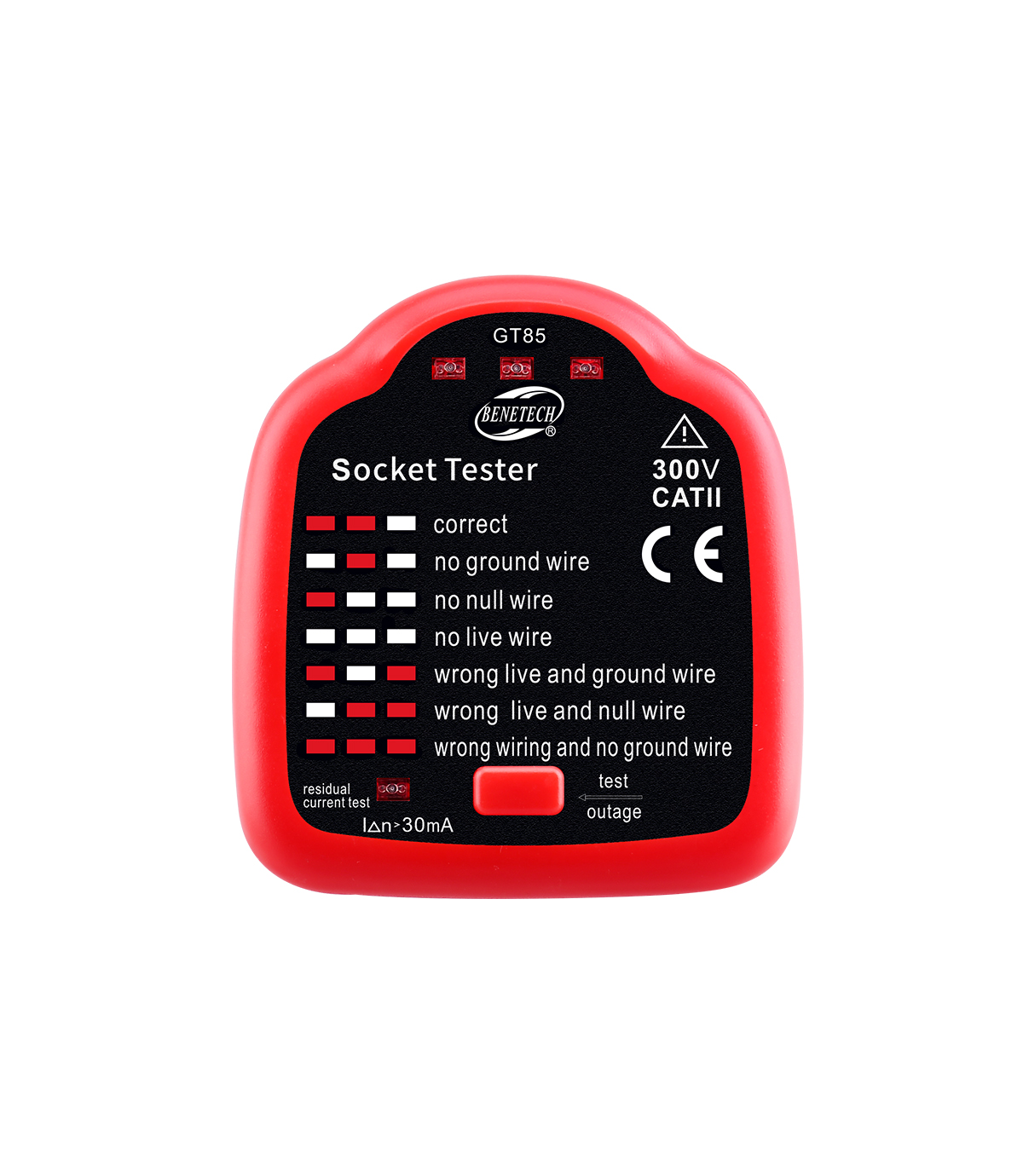 Benetech GT85 RCD Socket Tester