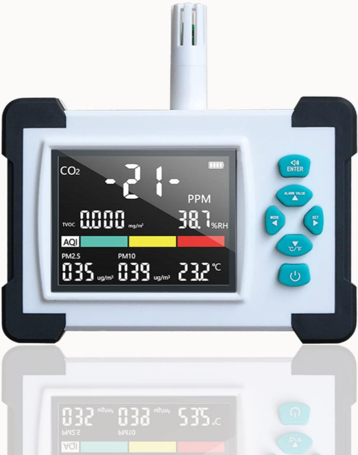 Air Quality Monitor Data Logger TC-700Pro 7in1 Detector Tester