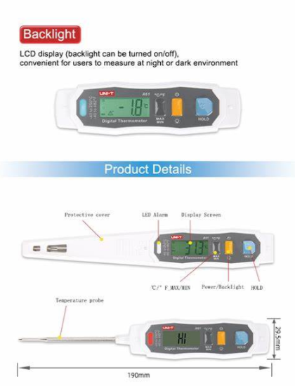UNI-T A61 Digital Thermometer - Image 3