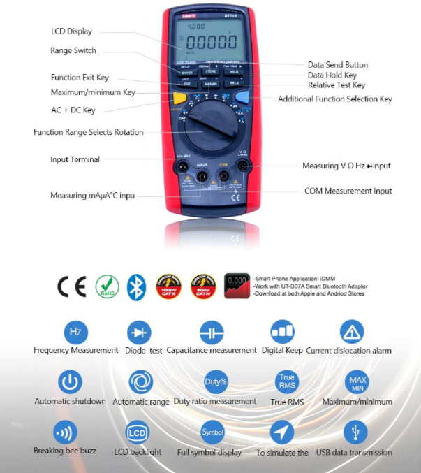 UNI-T UT71E Digital Multimeter Middle Size Intelligent - Image 5