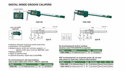 Digital Inside Groove Calipers Insize 1120-500 - Image 3