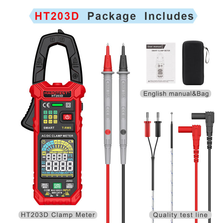 Clamp Meter Digital 600A HABOTEST HT203D - Image 3