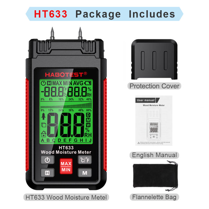 Moisture Meter HABOTEST HT633 - Image 6