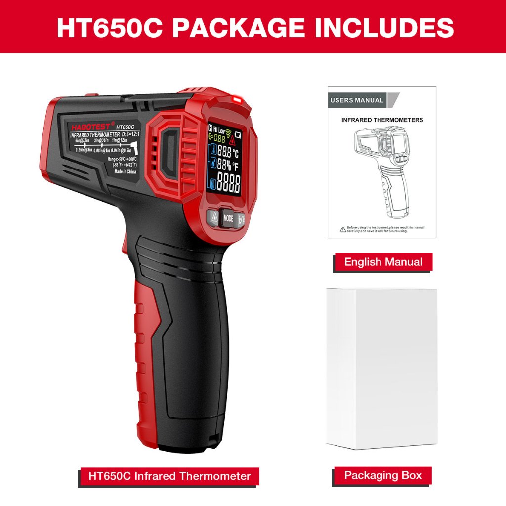 Thermometer Infrared Non-Contact Laser HABOTEST HT650 - Image 5