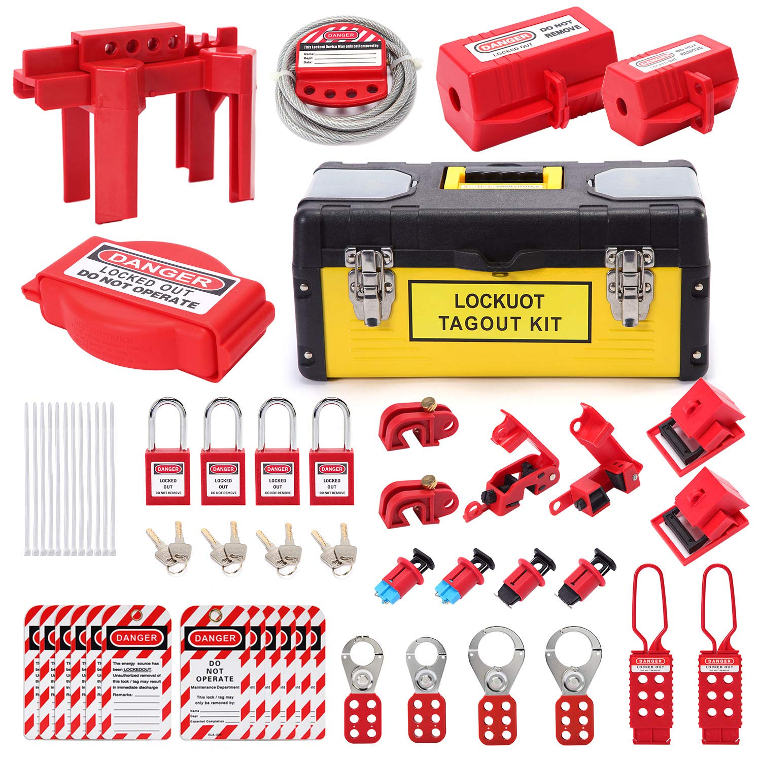 Lockout Tagout Kit/Safety Lockout Kit/Heavy Duty Lockout Toolbox Alat pengaman - Image 6