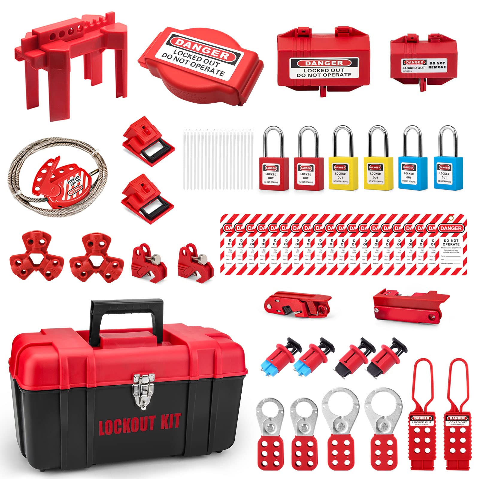 Lockout Tagout Kit/Safety Lockout Kit/Heavy Duty Lockout Toolbox Alat pengaman - Image 2