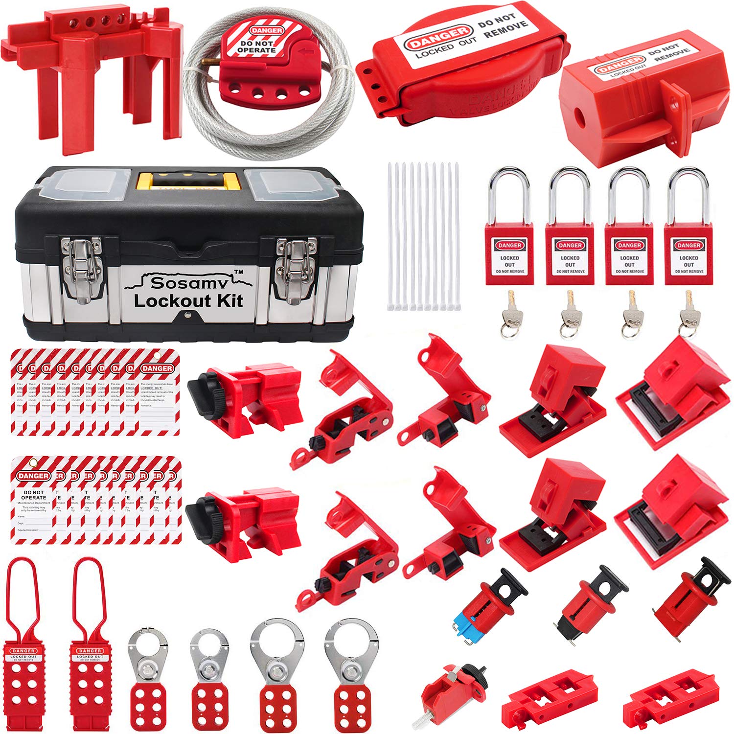 Lockout Tagout Kit Safety Lockout Kit Heavy Duty Lockout Toolbox